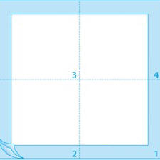 3-ply 33x33cm 1/4 fold