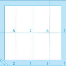 2-ply 33x33cm 1/8 bookfold