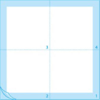 2-ply 40x40cm 1/4 fold
