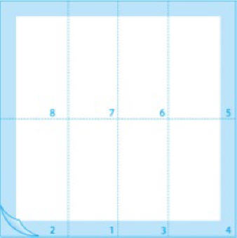 2-ply 40x40cm 1/8 novafold