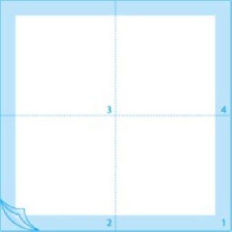 3-ply 40x40cm 1/4 fold
