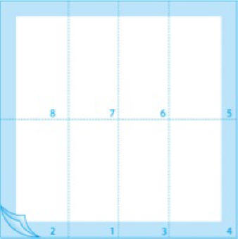 3-ply 40x40cm 1/8 novafold